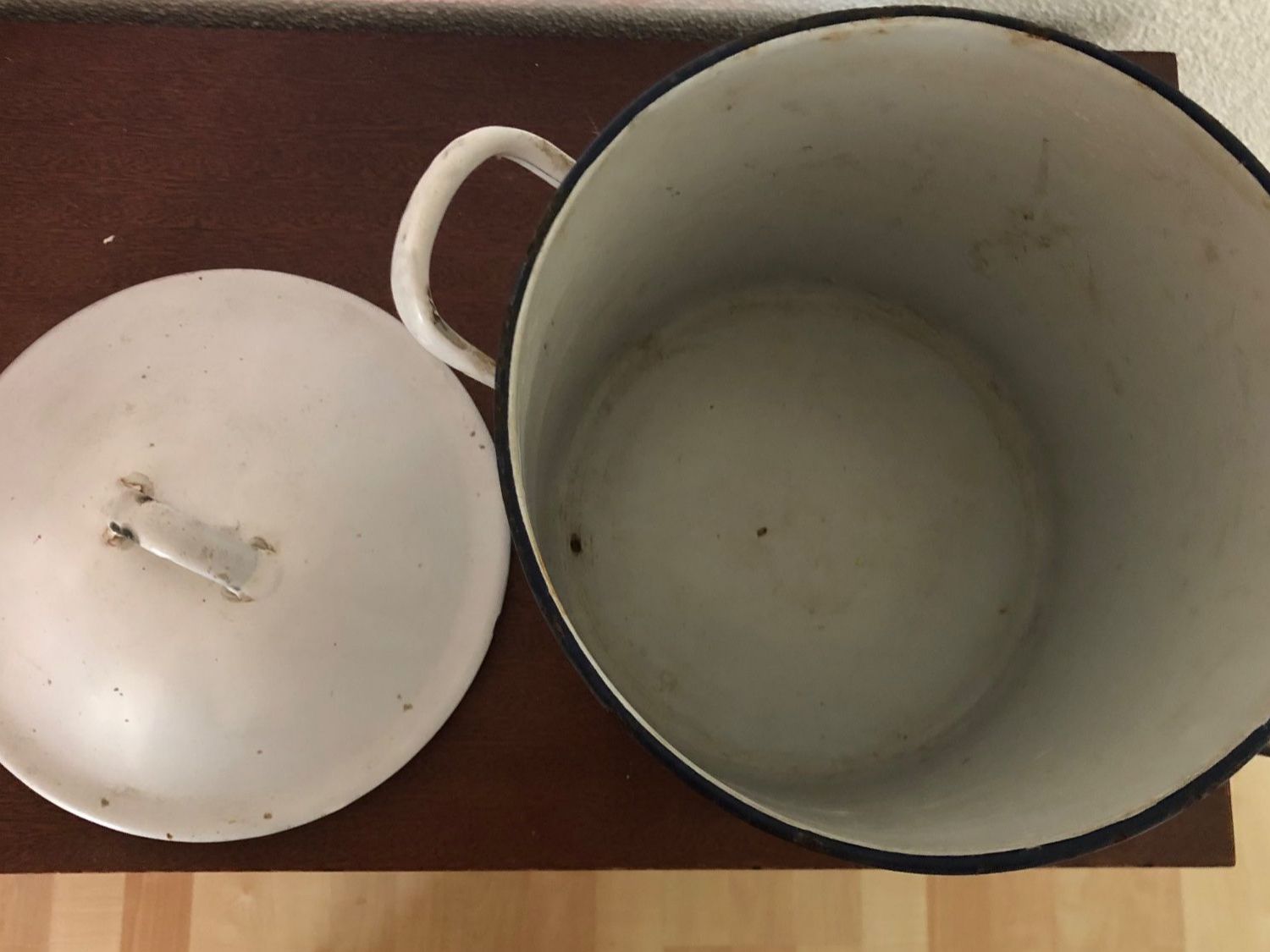 Contenitori & Simili: Vintage Mehlbehälter Emaille – Usato da Egg b. Zürich venduto da Nyborg_33 2