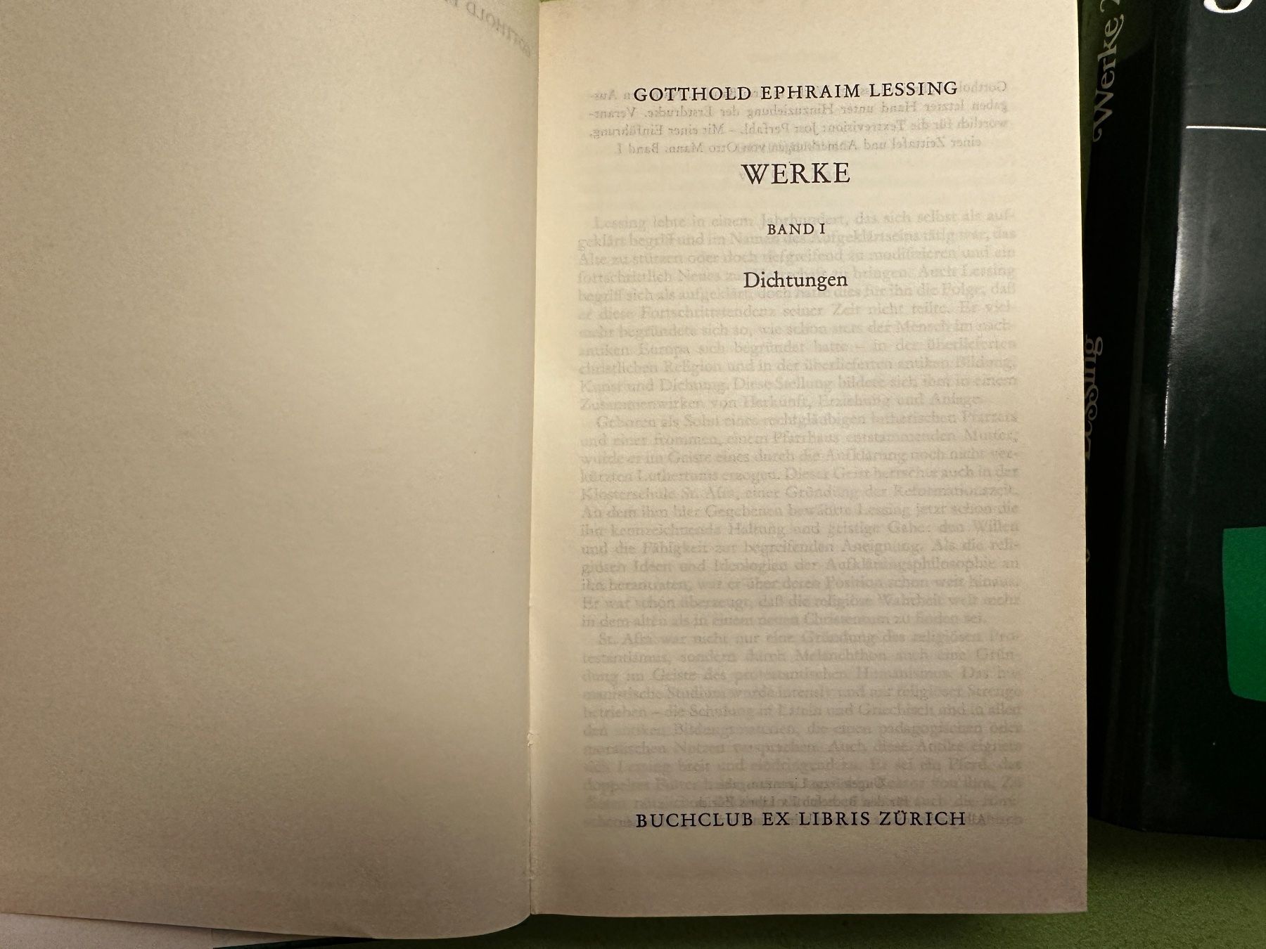 Libri: Gotthold Ephraim Lessing: Werke. 3 Bde. 1974 – Usato da Zürich venduto da allp 3