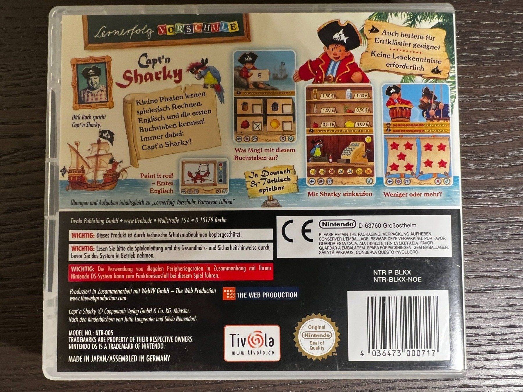 Nintendo Giochi: Lernerfolg Vorschule - Captn Sharky – Usato da Zürich venduto da F84 1