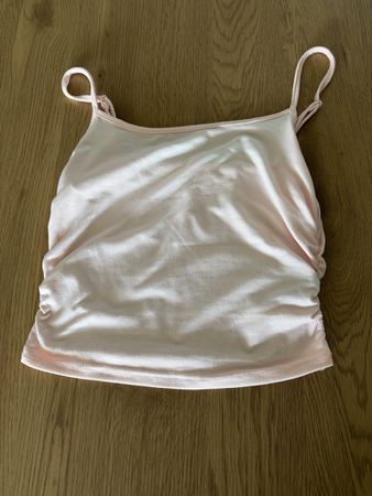 Sommerliches, hellrosa Top mit Spaghettiträgern, Gr. S