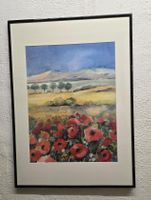 Mohnblumen Landschaft 50x70cm gerahmt 🖼️