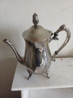 Versilberte Vintage Teekanne Kaffeekanne Höhe ca. 25 cm