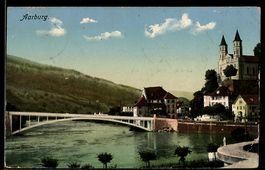 AK Aarburg, Ortsansicht mit Brücke