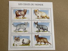 Briefmarken: "Katzen der Welt" aus den Komoren 🐈🐈‍⬛🐱 (60)