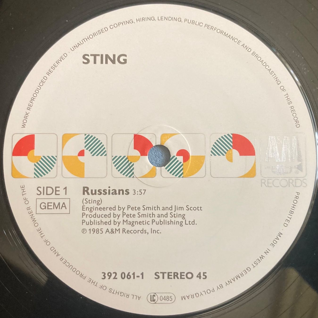 Dischi in vinile: THE POLICE / STING - RUSSIANS – Usato da Poliez-Pittet venduto da Newtown-Records 2