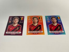 3 Panini Bilder Kevin De Bruyne - Belgien 🇧🇪 FIFA WM 2022