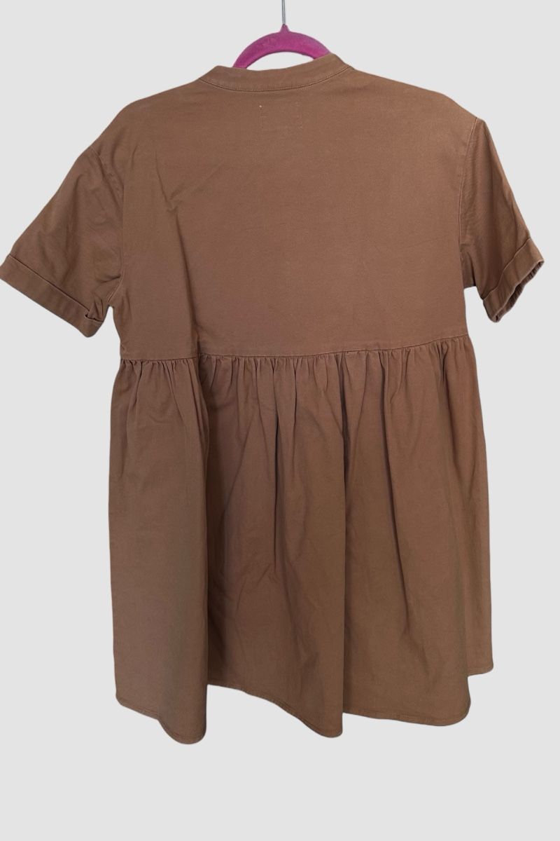 Sezane Robes: Sézane 36 Robe babydoll coton bio camel - Comme neuve – D'occasion à Genève par Frippop 2
