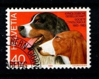 Tutti i francobolli: 1983 - Dürrbächler, Schwyzer-Laufhund – Usato da Schaffhausen venduto da poststamp