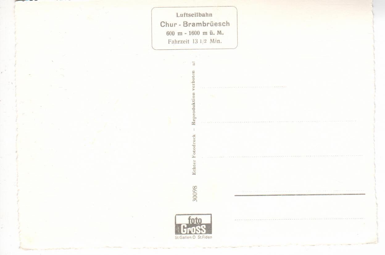 Ansichtskarten: Chur - Brambrüesch – Gebraucht aus Wolhusen von Curver9 1