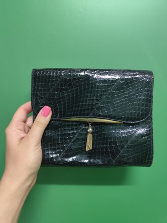 vintage Black clutch bag
