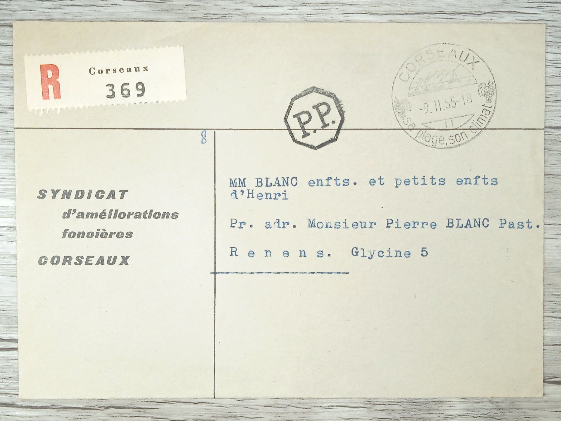 Tous les timbres: TR10 Enveloppe + Timbre Suisse 1955 – D'occasion à Cousset par Patrick_Collections