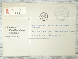 TR10 Enveloppe + Timbre Suisse 1955
