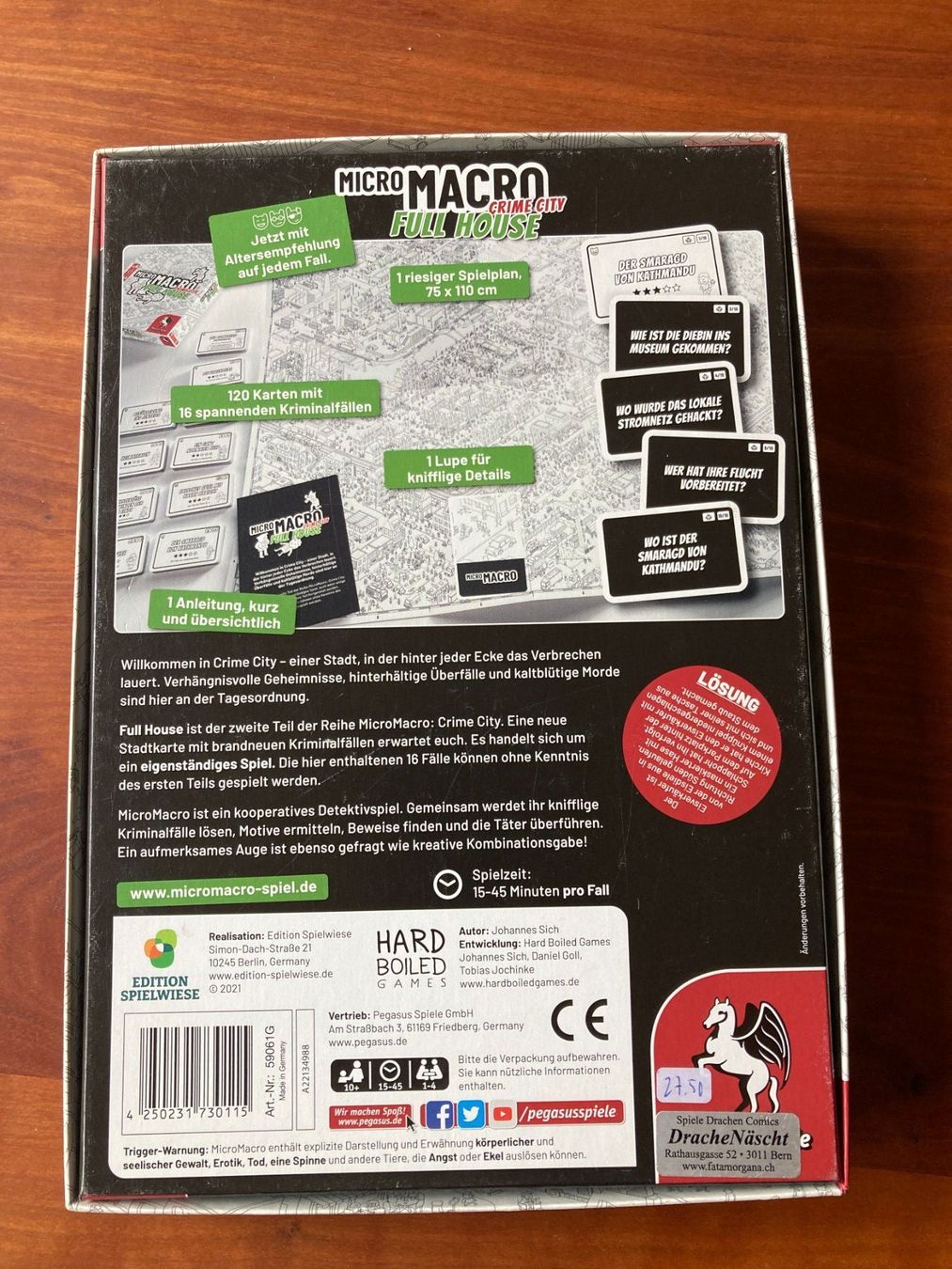 Pegasus Spiele Giochi: Micro Macro_Full House – Usato da Bern venduto da schnecke13 1