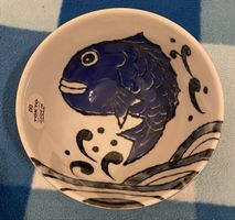 Keramik Schale aus Japan 🇯🇵 mit blauem Fisch Motiv
