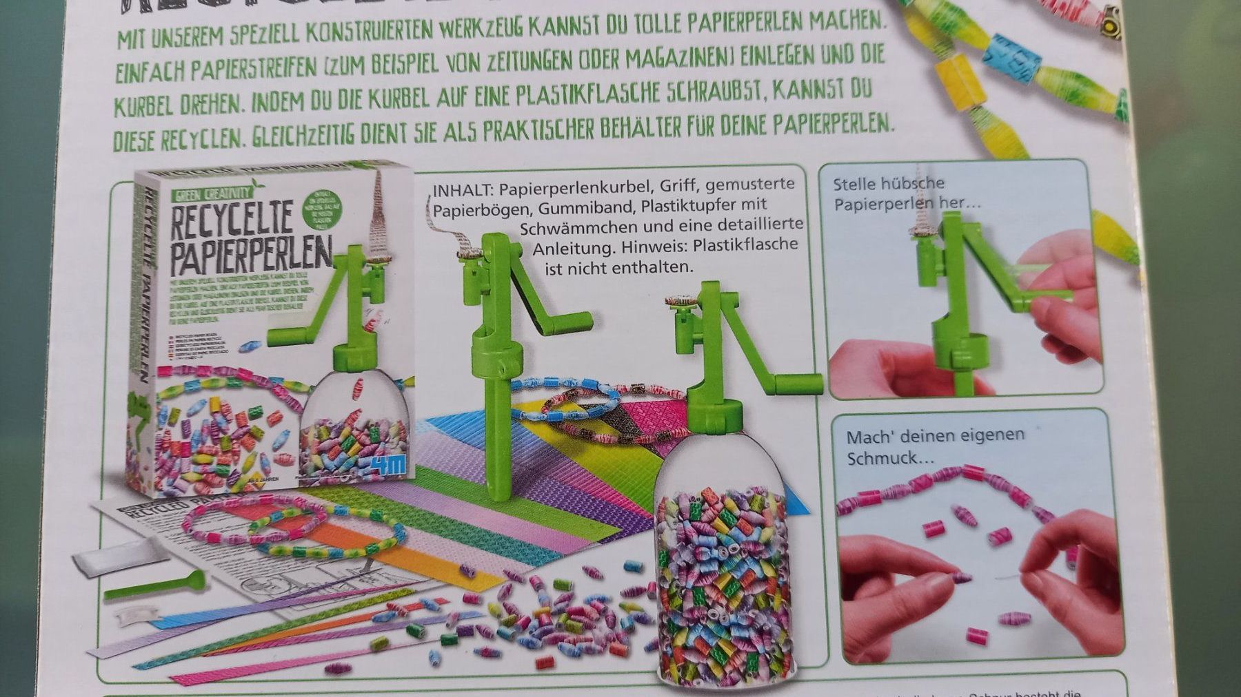 Kit bricolage: Bastelset NEU - Papierperlen selber machen - GreenCreativity – Nuovo e nell'imballaggio originale da Steinhausen venduto da fal_zsm5 3