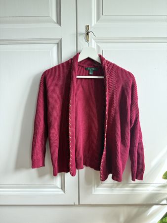 Ralph Lauren Strickjacke Gr. S himbeerrot