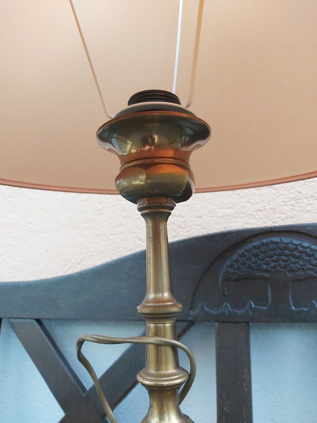 Lampade: Nostalgische, grosse, schwere Lampe – Usato da Winterthur venduto da Goldpipau 4