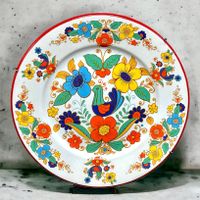 Assiette ancienne en porcelaine SCHIRA Lausanne peint main