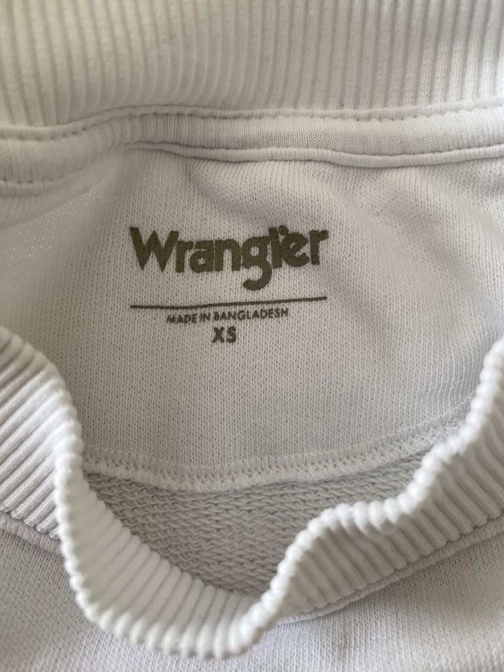 Maglioni & Felpe: Wrangler Sweater, Peace Zeichen, Weiss – Usato da Stadel b. Niederglatt venduto da sandart 3