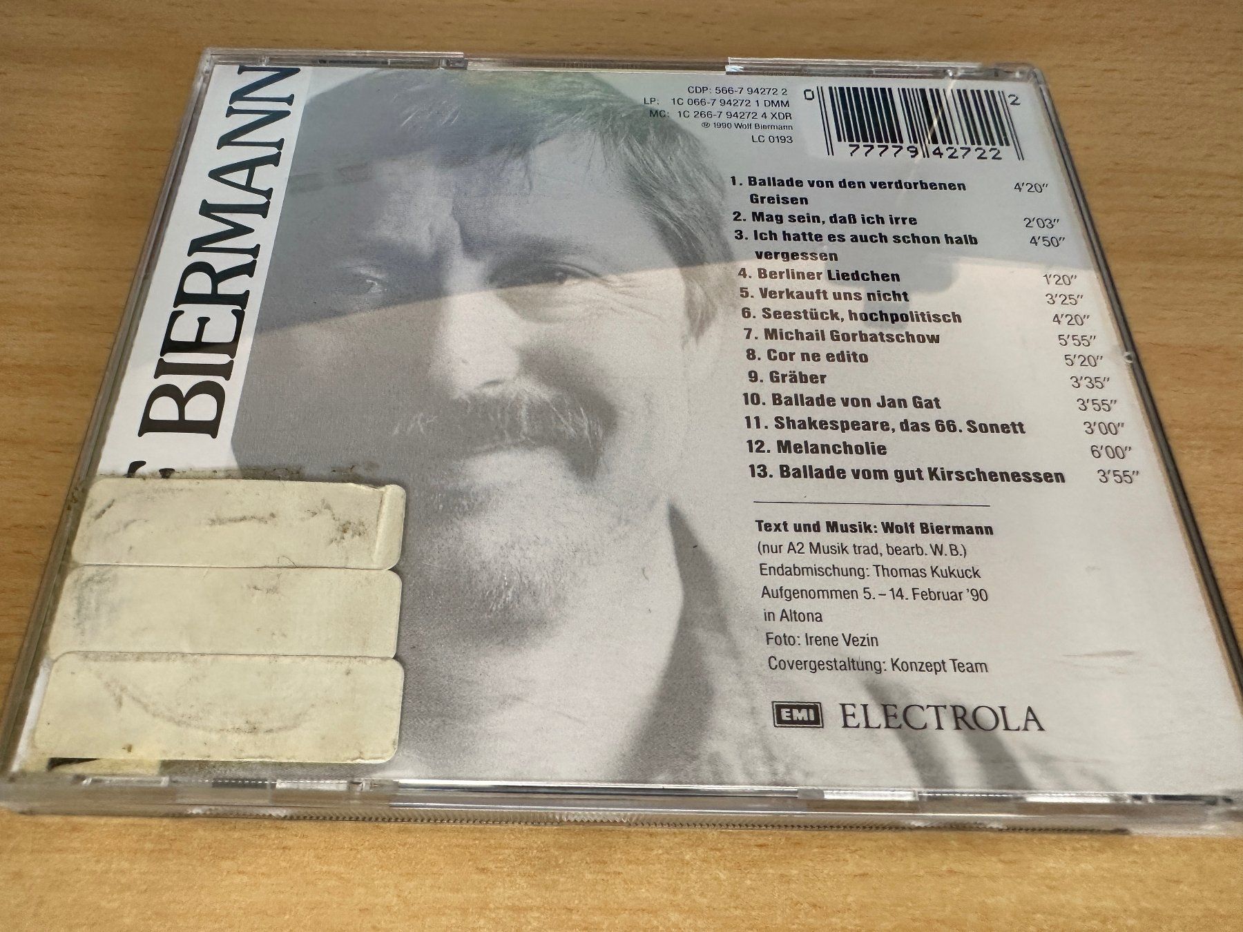 CD: Wolf Biermann - Gut Kirschenessen – Usato da Rikon im Tösstal venduto da Alpenmutz 1