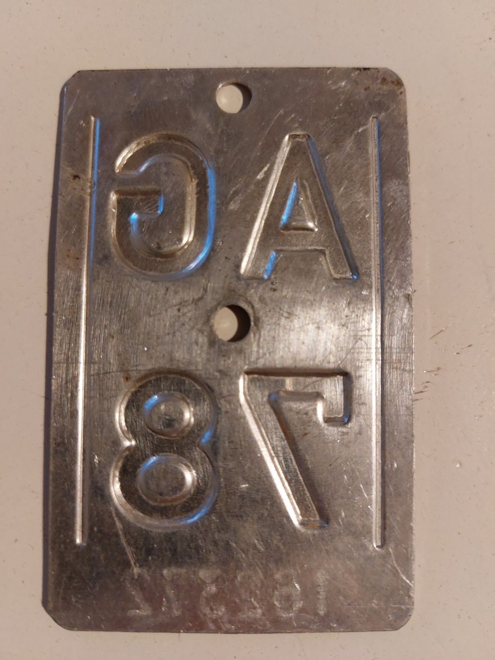 Sachs Insegne: Velonummer AG 78 plaque Velo – Usato da Schenkon venduto da Uhu007 1