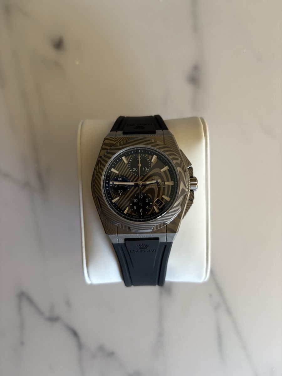 Orologi: Ungetragene Uhr aus Damaskusstahl – Nuovo (secondo la descrizione) da Allschwil venduto da dan_q8vl