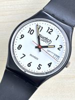 Swatch Armbanduhr Quarz schwarz weiss 
