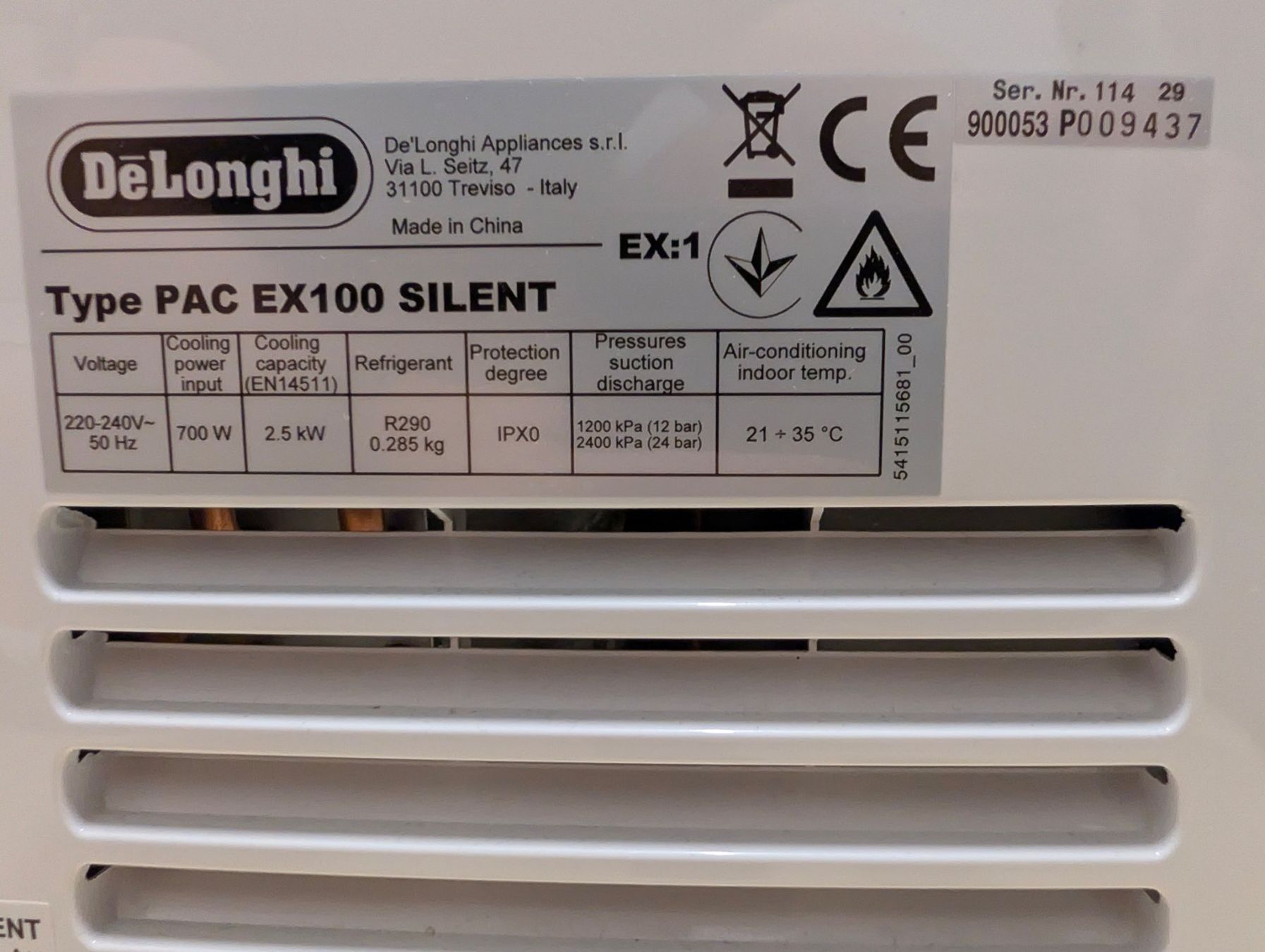 De'Longhi Condizionatori: De'Longhi Pinguino 100 Silent – Usato da Meierskappel venduto da Cheronimo 3