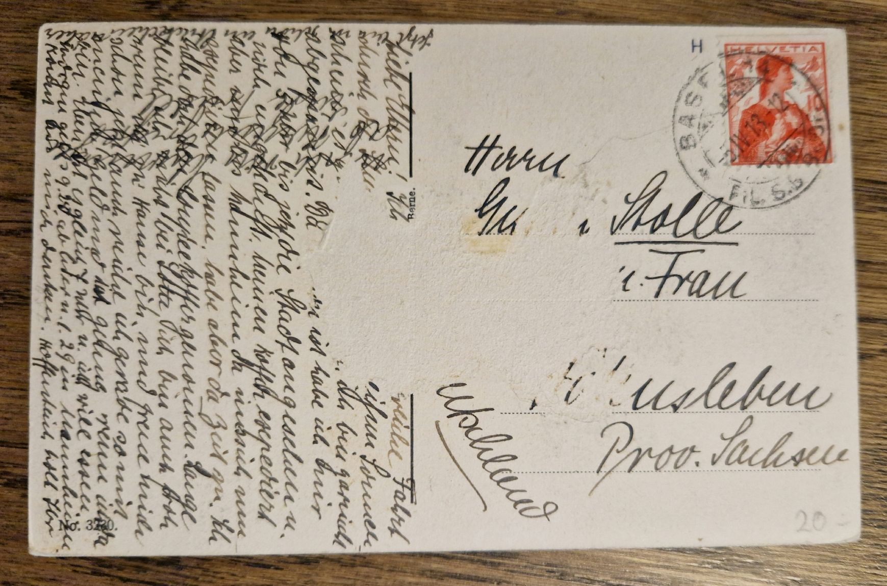 Cartoline postali: Bundesbahnhof Basel 1913, n. Sachsen – Usato da Ebikon venduto da Donar50 1