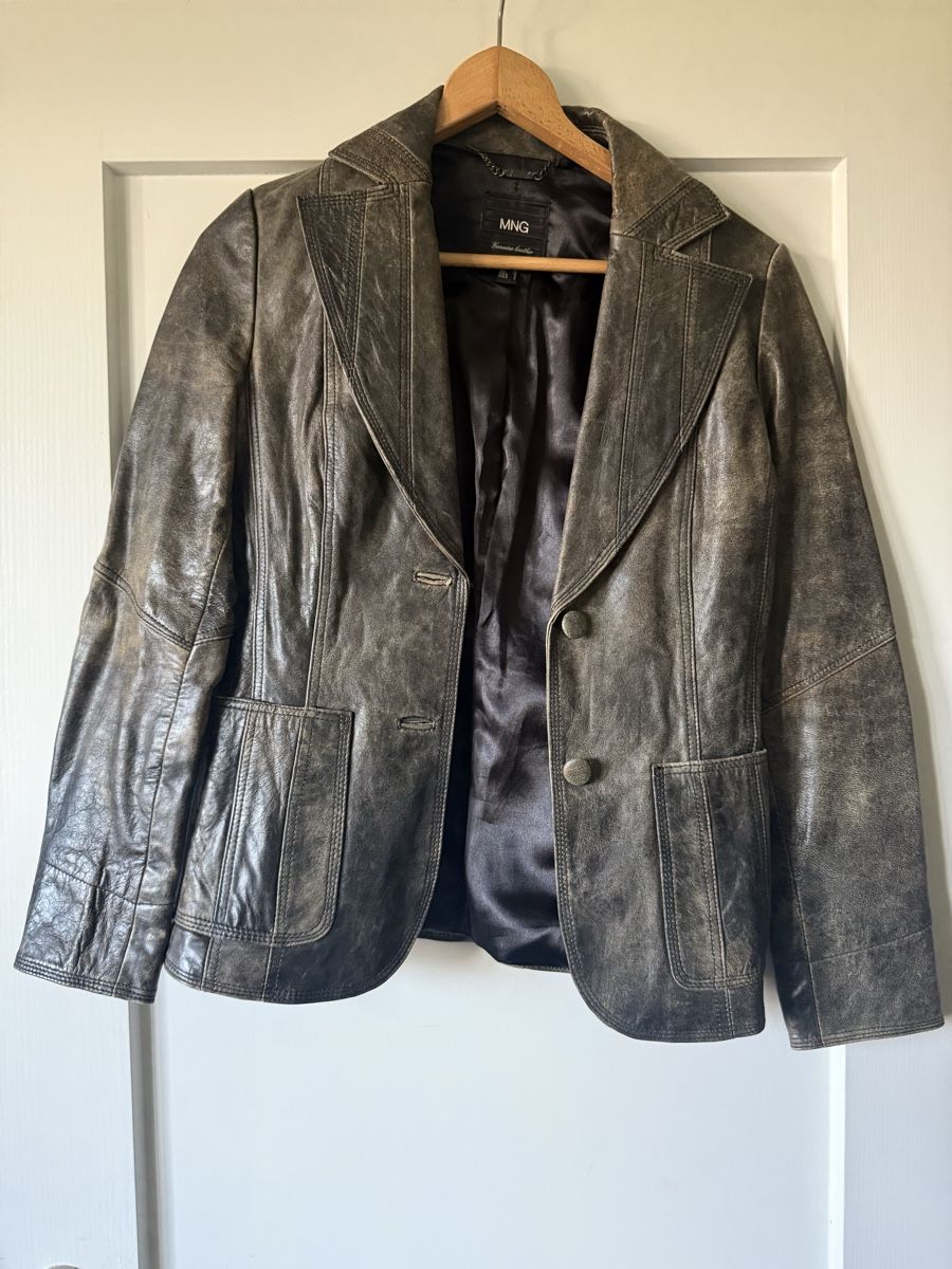 Mango Giacche: Lederjacke im Vintage look – Usato da Zürich venduto da GundulaStreusand