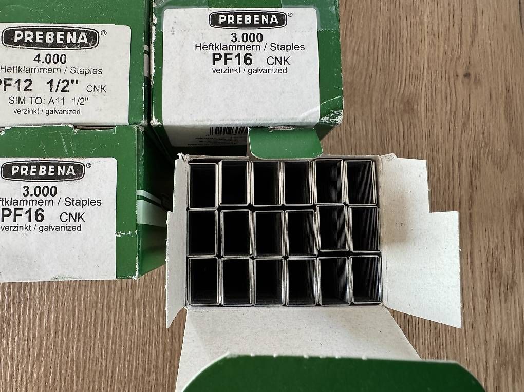 Alle Werkzeuge: Prebena 9x agrafes / Heftklammern neuf – Neu und originalverpackt aus Ste Croix von Barjot 2