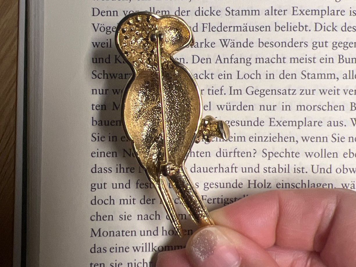 Spille & Fermagli: Vintage Papagei Brosche mit Strass – Usato da Uznach venduto da Ya_x7x6 2