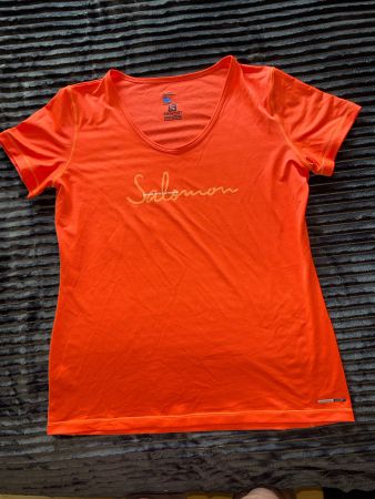 T-shirt Salomon orange taille M femme AdvancedSkin Activedry