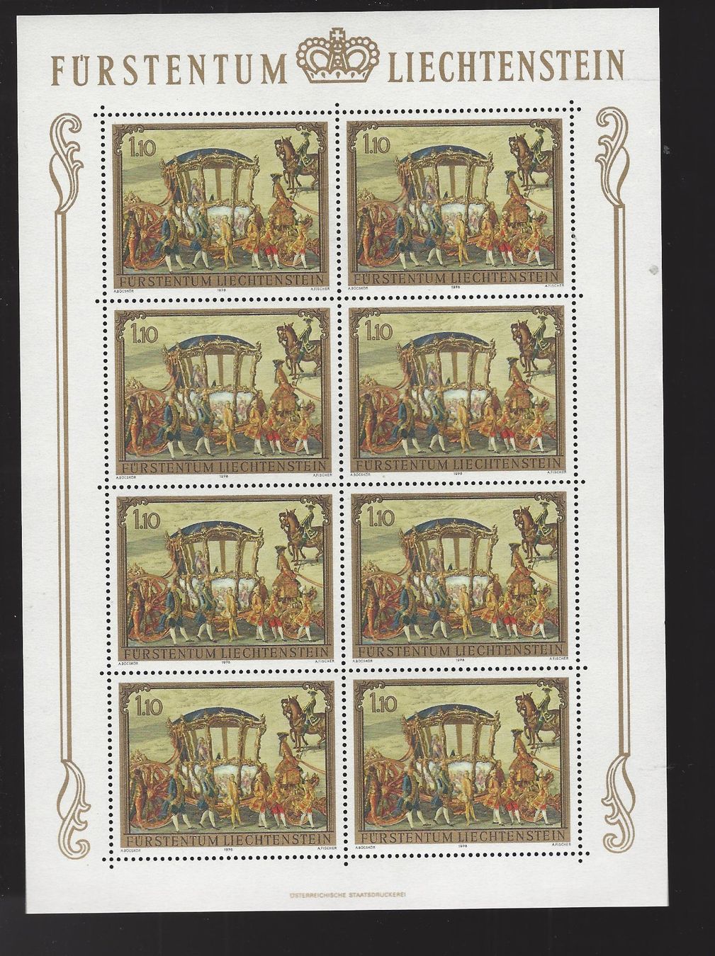 Alle Briefmarken: FL 1978 655-657  Bogen postfrisch ** – Neu (gemäss Beschreibung) aus Kriens von eiche50 2