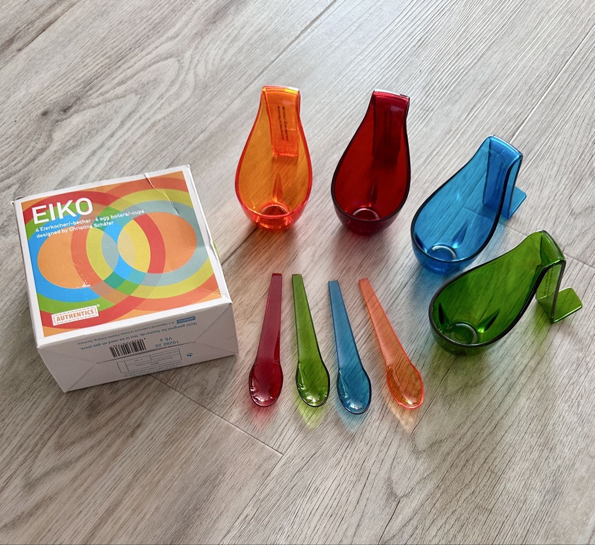 Altre Stoviglie: NEU EIKO Eierkocher, Eierbecher & Löffel, 8 tlg DESIGN – Nuovo (secondo la descrizione) da Rickenbach b. Wil venduto da sunneschii_ 1