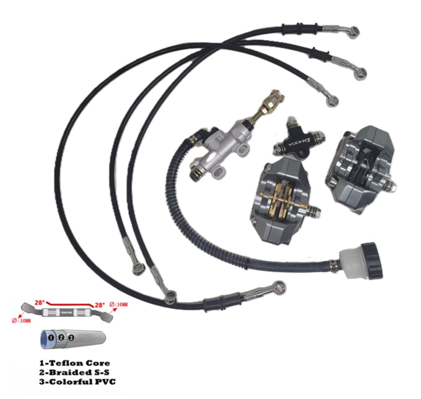 Tutti i ricambio per moto: Motorrad Bremszylinder Set Hydraulikleitungen – Nuovo (secondo la descrizione) da Unterseen venduto da Sekundus