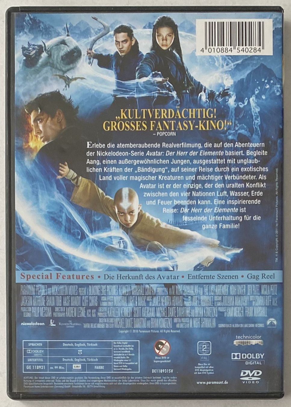 Tutti i DVDs: Die Legende von Aang – Usato da Flums venduto da Asquillo 1