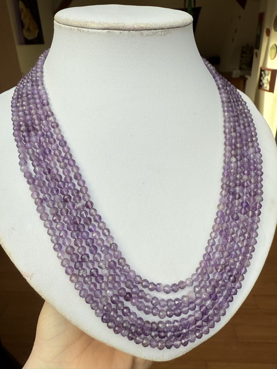 Catenine: Wunderschöne 6 strangige Amethyst Kette NEU – Nuovo e nell'imballaggio originale da Basel venduto da Chili007 5