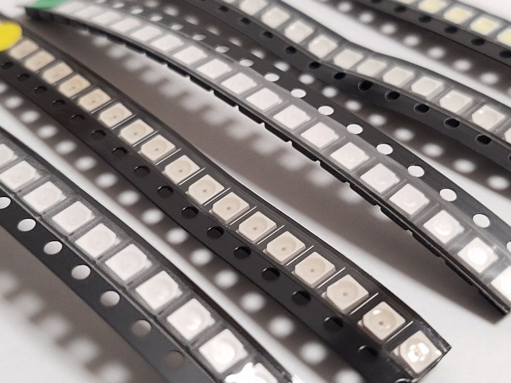 100 LED SMD 3528 Vert - 520 Nm, 20 MA, 3.1V
