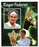 Block "Tennis. Roger Federer". Mali.