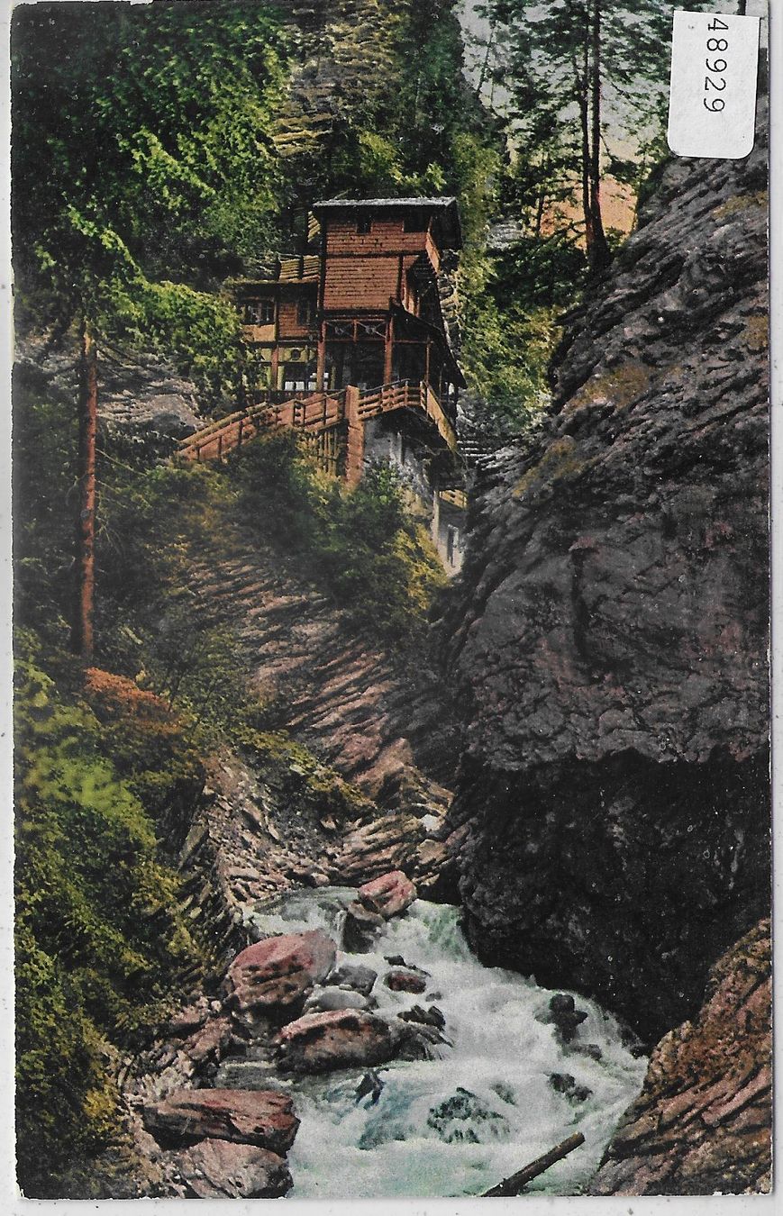 Cartoline postali: Trinkhalle in der Rabiusaschlucht – Usato da Ettingen venduto da Kartenplanet