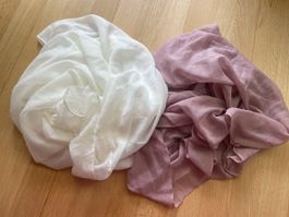 Sommerliche Tücher: Zartes Weiss & Rosa, leicht & luftig