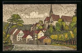 Baden, Häuserpartie an der Limmat