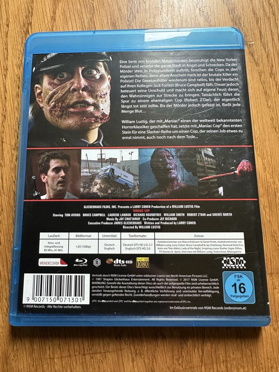 Alle DVDs: Maniac, Cop, NSM, Bluray ￼ – Gebraucht aus Benken ZH von Audi-erich 1