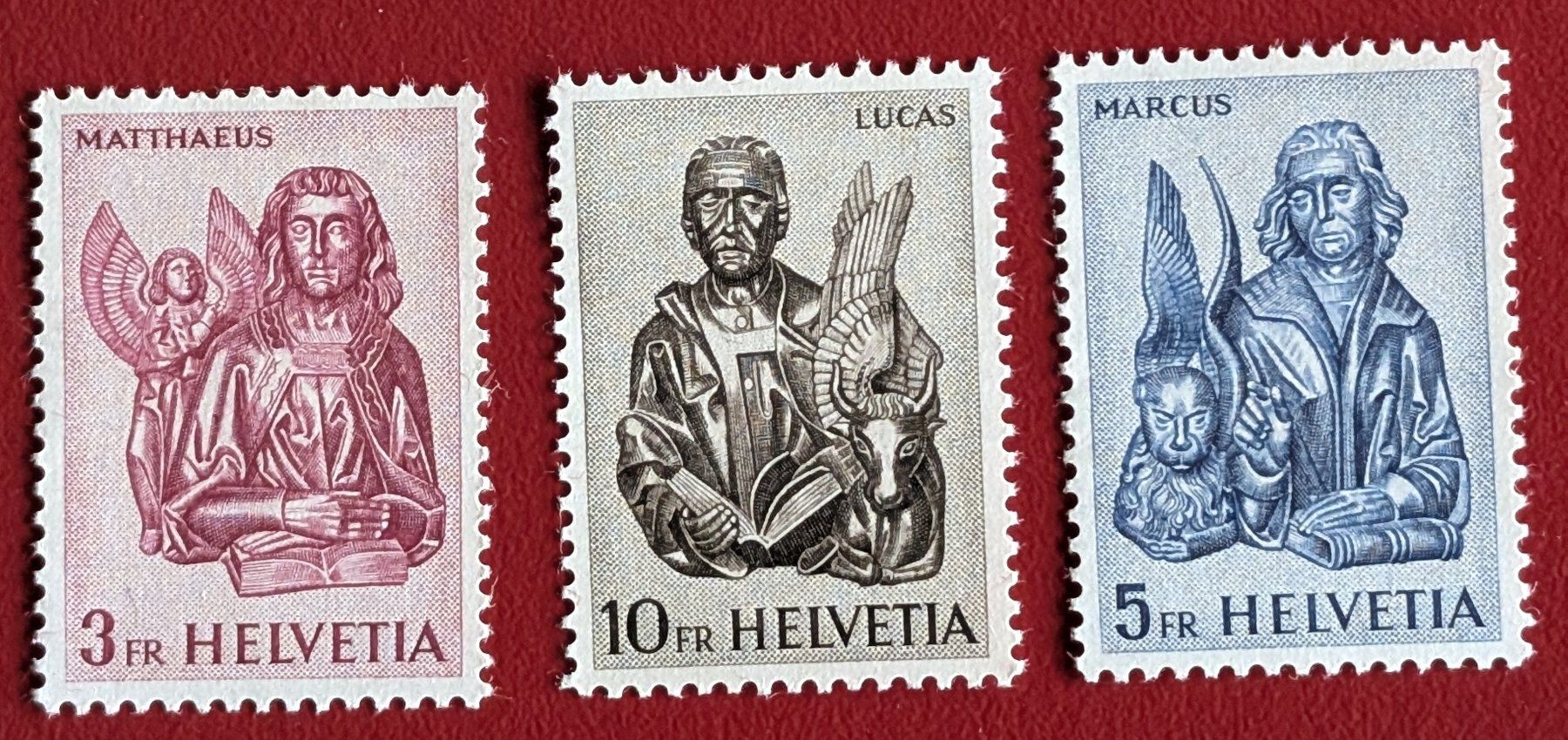 Tutti i francobolli: EVANGELISTEN 381 - 383 1961** POSTFRISCH – Nuovo (secondo la descrizione) da Düdingen venduto da Quartierstrasse
