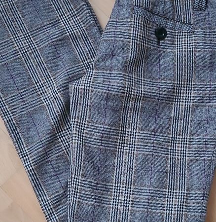 Damen Stoffhose kariert brau grau schwarz neuwertiger Zust
