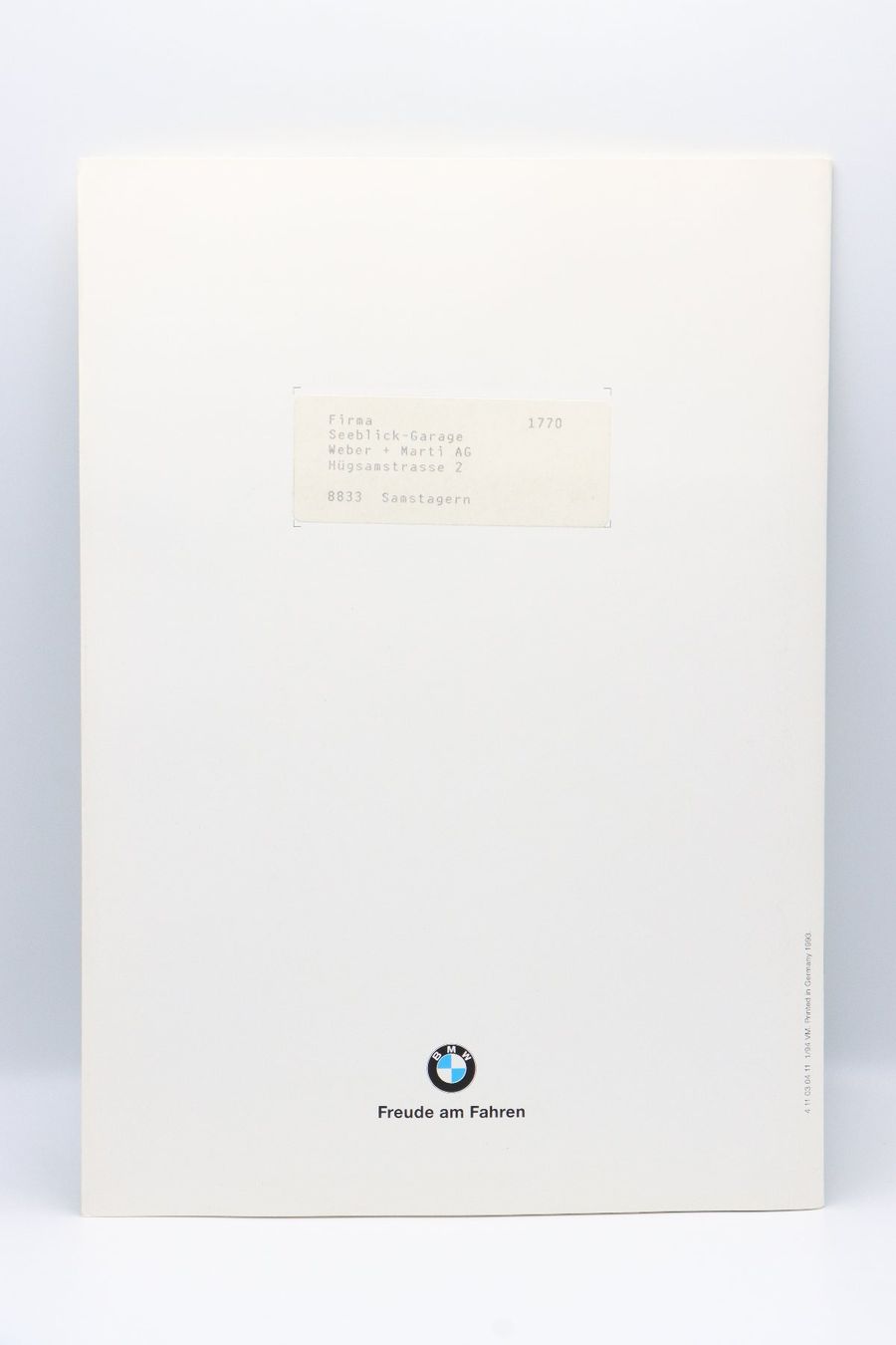 BMW Dokumente: BMW 3er Cabrios 1993 Prospekt – Gebraucht aus Bühl b.Aarberg von Collectorpassions 1