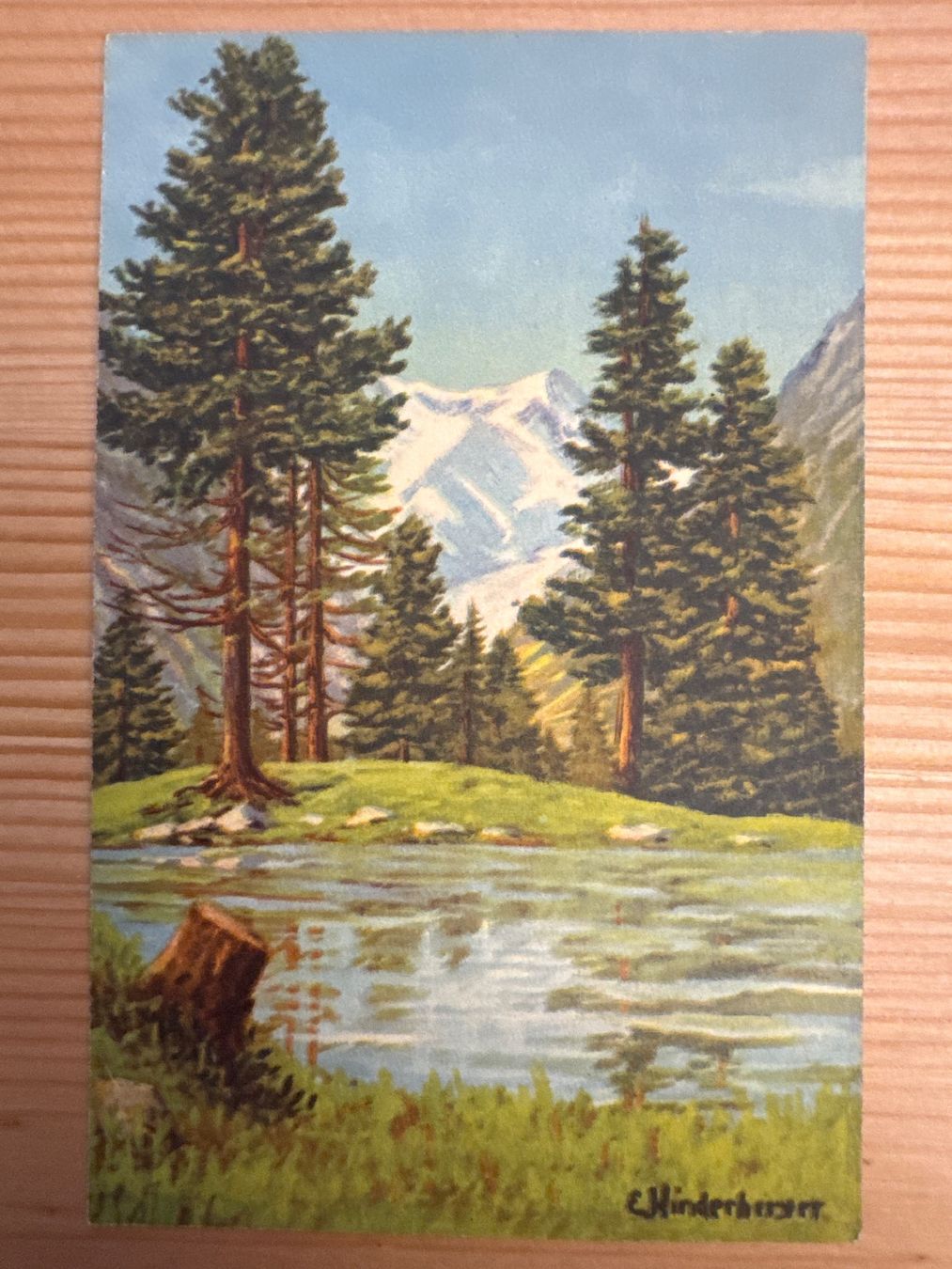 Cartes postales: 6 antike Ansichtskarten, mit gemalten Landschaften im Wallis – Neuf (Voir description) à Zürich par Tarafo5