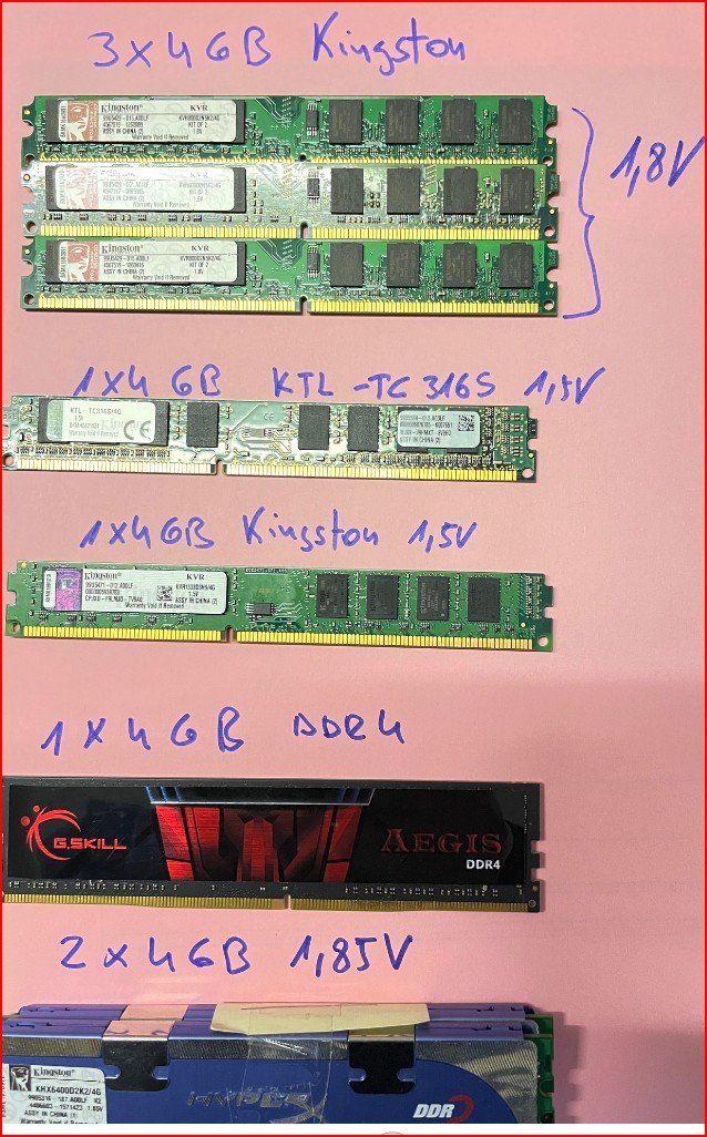 Memory / RAM: 8 RAM X 4GB  DIVERSE – Gebraucht aus Banco von lorenzetti 1