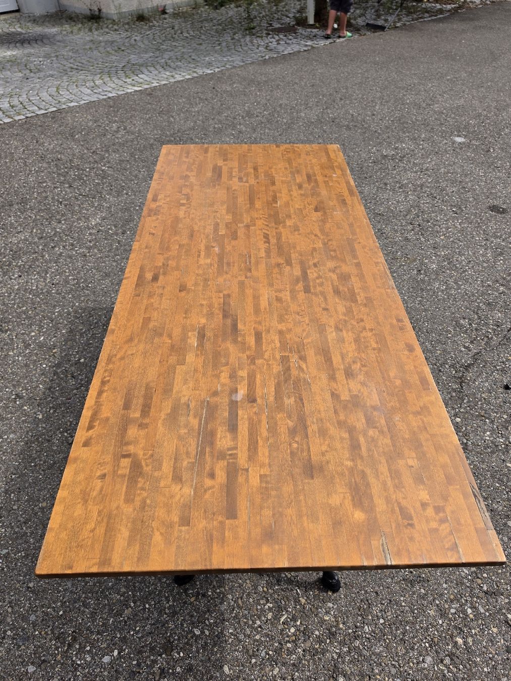 Tavoli: Holztisch mit Metallfuss  gebraucht – Usato da Mettlen venduto da elios0888 3